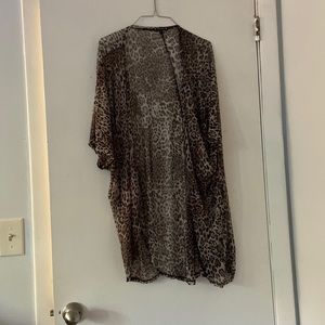Cheetah Open Front Shawl